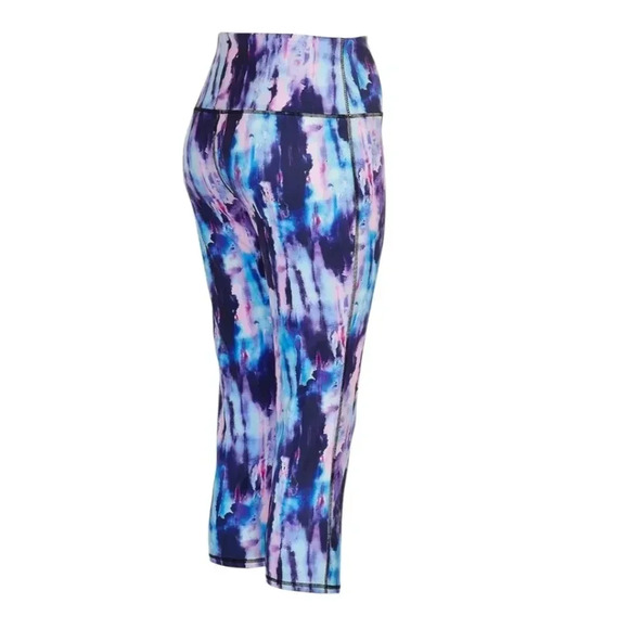 Brisas Yoga Pants / Leggings Painted Internal Waist Pocket Purple Multi SZ Mediu - Picture 2 of 5